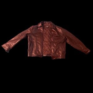 Beautiful men’s brown leather jacket, size S, Banana Republic